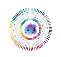 Htutwoo 80 Colors Drawing Pens Bulk Dual Brush Fineliners Pens Felt Tip Markers for Art Drawing Sketching Coloring Book