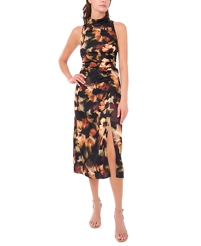 Parker Women's Mock Neck Side Ruched Dress