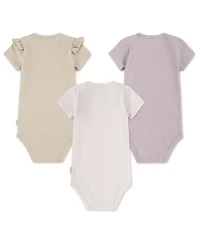 Huggies Baby Girls 3-Pack Short Sleeve Bodysuits Set