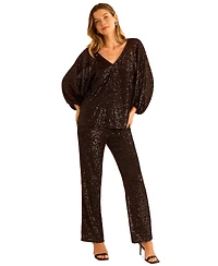 Vince Camuto Women's V-Neck Pull-On Top