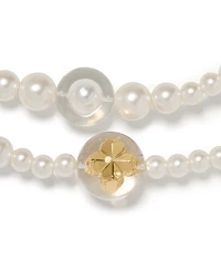 kate spade new york Imitation Pearl and Cubic Zirconia Long Statement Necklace