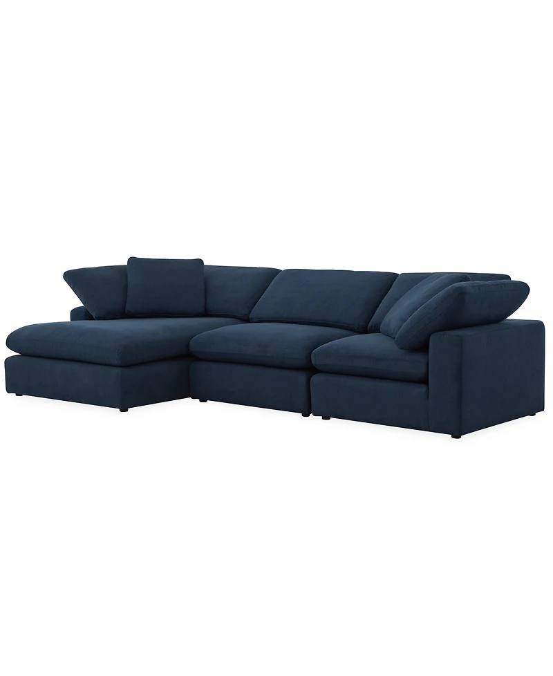 Furniture Fog 3-Pc. Fabric Chaise Sectional Sofa Set