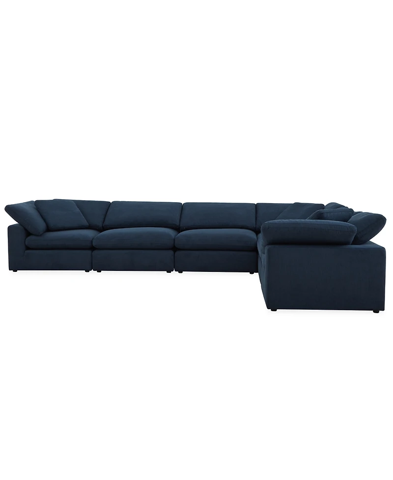 Furniture Fog 6-Pc. Fabric L-Sectional Sofa Set