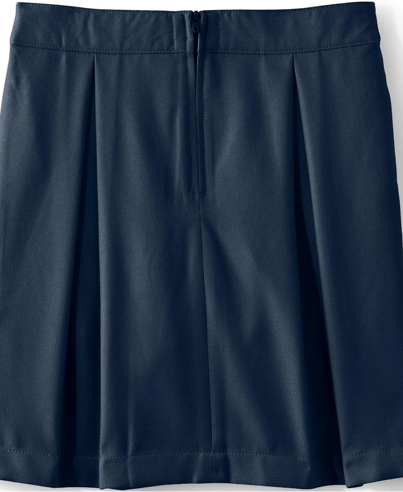 Lands' End Big Girls School Uniform Solid Pleated Skort Top of Knee