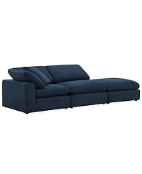 Furniture Fog 3-Pc. Fabric L-Sectional Ottoman End Sofa Set