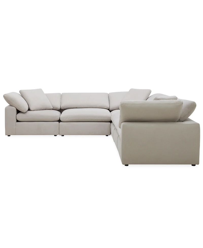 Furniture Fog 6-Pc. Fabric L-Sectional Sofa Set