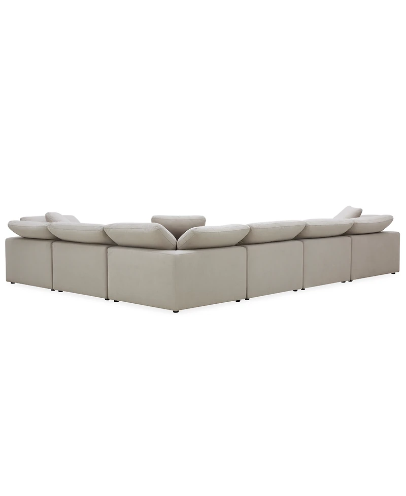 Furniture Fog -Pc. Fabric Chaise Sectional Sofa Set