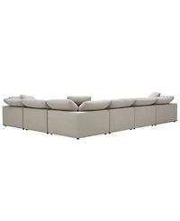 Furniture Fog -Pc. Fabric Chaise Sectional Sofa Set