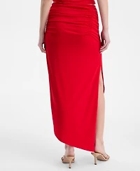 Bar Iii Women's Asymmetrical Ruched Midi Skirt, Macy's Exclusive