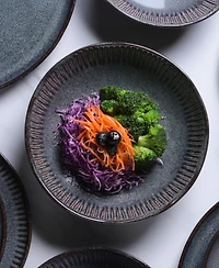 Porto Brasil Stoneware Linhas Salad Bowls, Set of 6