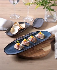 Porto Brasil Stoneware Shallow Oval Platters, Set of 4