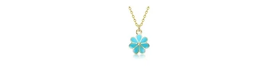 GiGiGirl 14k Gold Plated Colored Enamel Daisy Flower Drop Charm Pendant