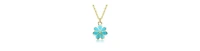 GiGiGirl 14k Gold Plated Colored Enamel Daisy Flower Drop Charm Pendant