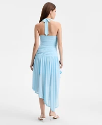 Bar Iii Women's Ruched Halter-Neck Dress, Macy's Exclusive