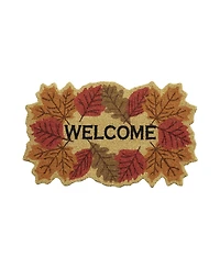 Vcny Home Welcome Leaf Outdoor Coir Doormat, 18" x 30"