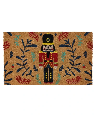 Vcny Home Nutcracker Holiday Outdoor Coir Doormat, 18" x 30"
