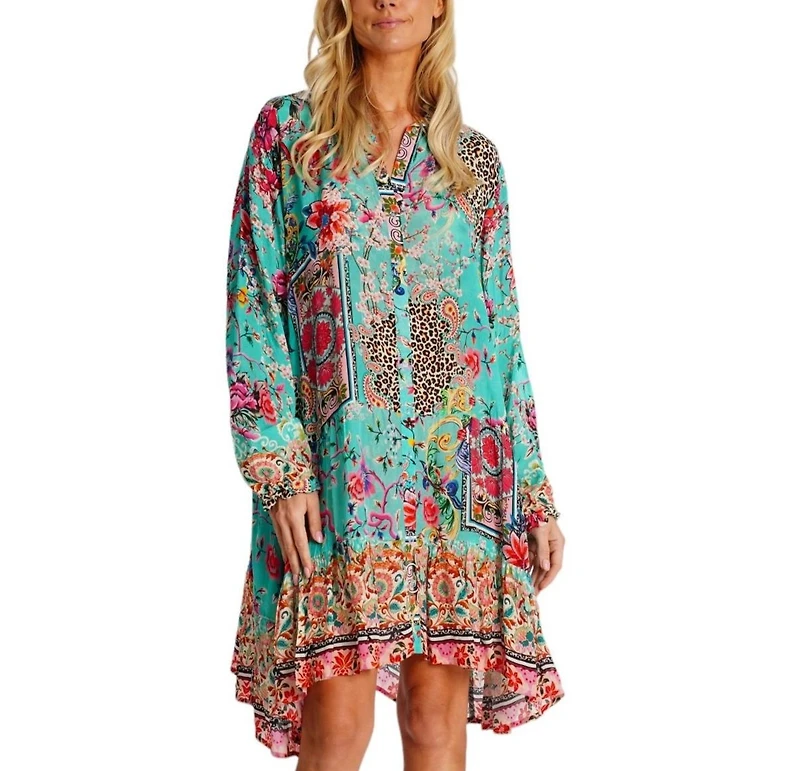 La Moda Clothing Women's Summer Dress with Collared Neck