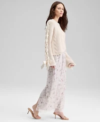 And Now This Women's Floral-Print Sequinned Skirt, Macy's Exclusive