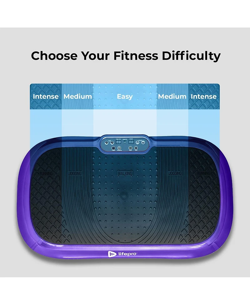 LifePro Whole Body Vibration Plate Exercise Machine with Loop Bands - Fitness Platform for Home Workouts & Training