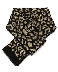 Michael Michael Kors Women's Leopard Metallic Shimmer Scarf