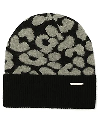 Michael Kors Women's Leopard Crown Cuff Beanie