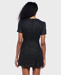 Alex & Sophia Women's Short Sleeve Crew Neck Dress