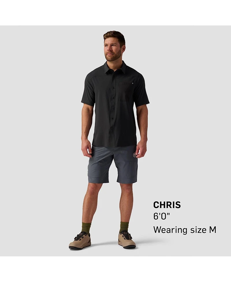 Backcountry Men's Slickrock Short-Sleeve Button-Up Jersey Mountain Bike Jerseys Short Sleeve