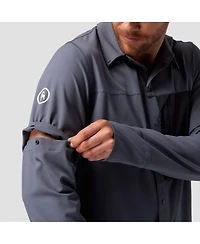 Backcountry Men's Tahoe Woven Convertible Snap-Up Shirt Performance Shirts Long Sleeve