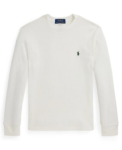 Polo Ralph Lauren Big Boys Waffle-Knit Cotton Long-Sleeve Tee