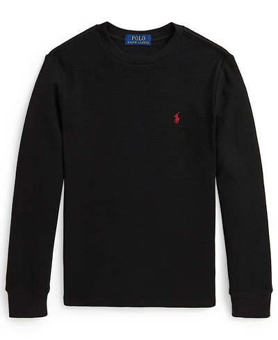 Polo Ralph Lauren Big Boys Waffle-Knit Cotton Long-Sleeve Tee
