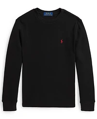 Polo Ralph Lauren Big Boys Waffle-Knit Cotton Long-Sleeve Tee