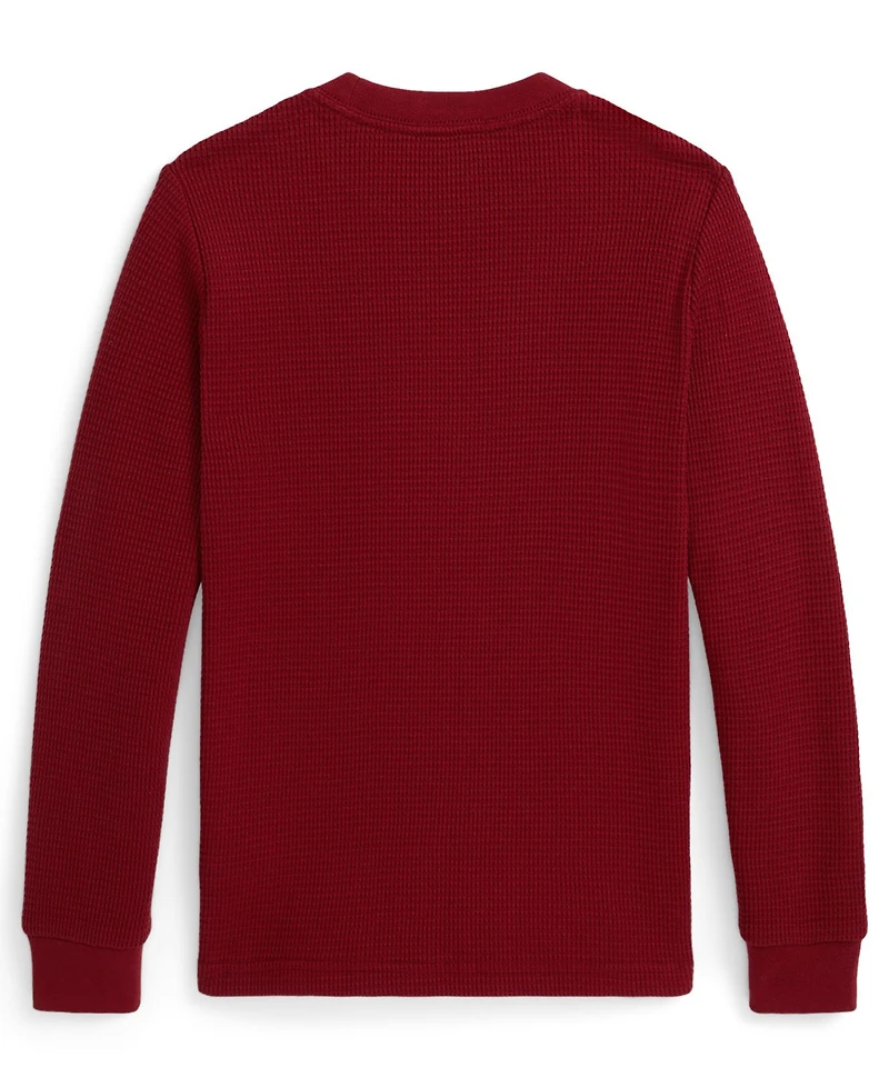 Polo Ralph Lauren Toddler and Little Boys Waffle-Knit Cotton Long-Sleeve Tee