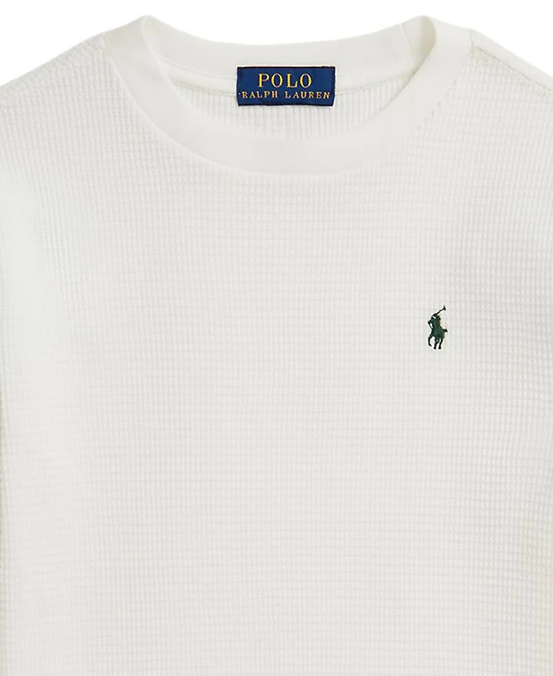 Polo Ralph Lauren Toddler and Little Boys Waffle-Knit Cotton Long-Sleeve Tee