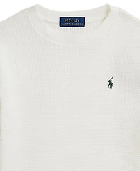 Polo Ralph Lauren Toddler and Little Boys Waffle-Knit Cotton Long-Sleeve Tee