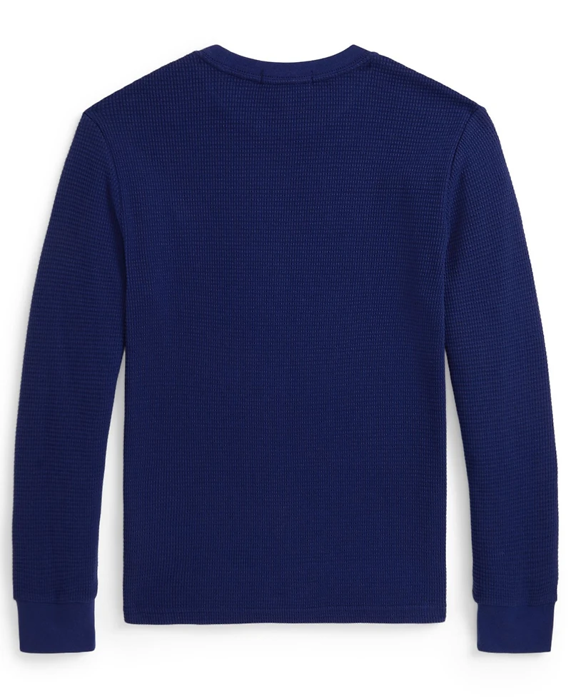 Polo Ralph Lauren Big Boys Waffle-Knit Cotton Long-Sleeve Tee