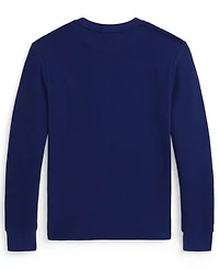 Polo Ralph Lauren Big Boys Waffle-Knit Cotton Long-Sleeve Tee