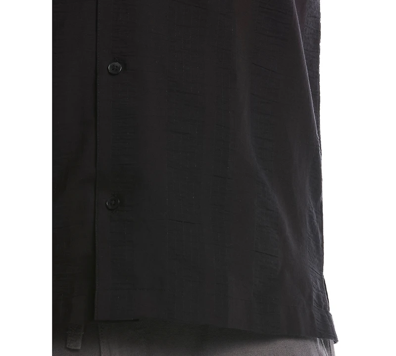 Cubavera Men's Big & Tall Seersucker Stripe Short Sleeves Shirt