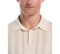 Cubavera Men's Long Sleeves Sweater Polo Shirt