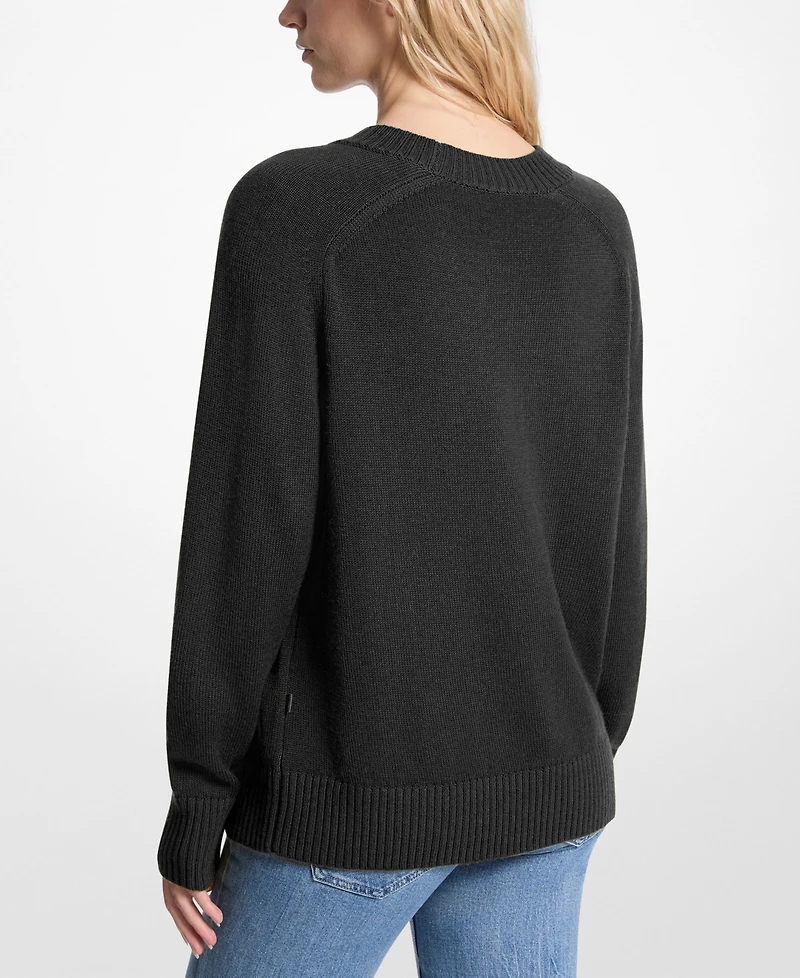 Michael Kors Women's Easy Saddle Sleeves Sweater