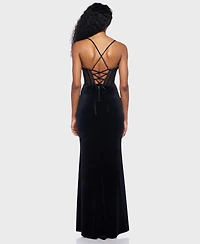 B Darlin Junior's Sweetheart Neck Lace-Up Back Dress