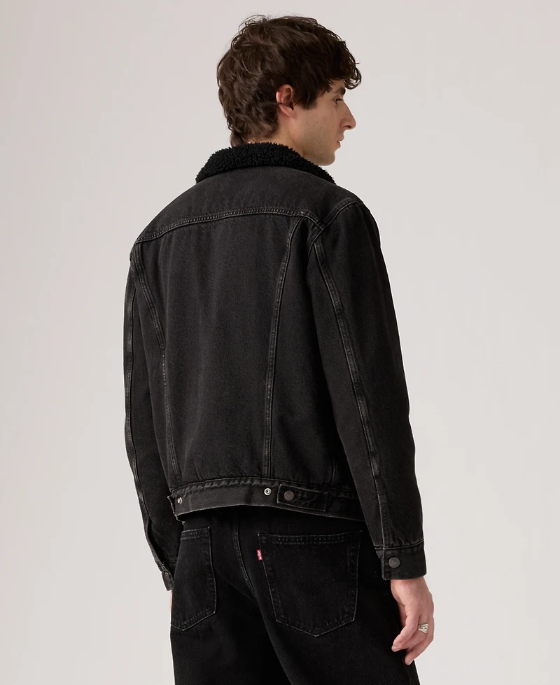 Levi's Men's Regular Fit Sherpa Denim Trucker Jacket