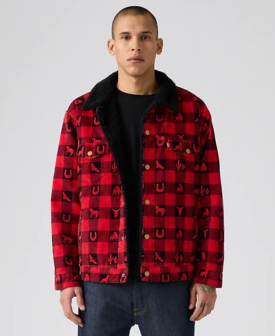 Levi's Men's Relaxed Fit Plaid Trucker Jacket