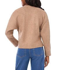 1.state Women's Cropped V-Neck Oversized Cardigan