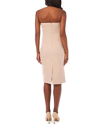 1.state Women's Fitted Strapless Midi Dress