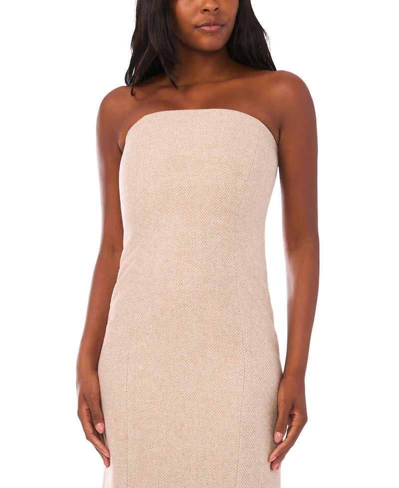 1.state Women's Fitted Strapless Midi Dress