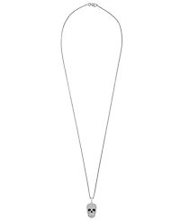 Macy's Men's Skull Pendant Diamond Necklace (3/4 ct. t.w.) in Sterling Silver