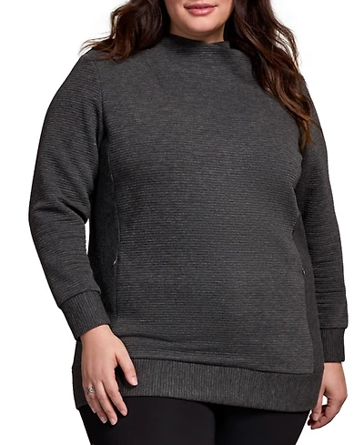 Tribal Plus Long-Sleeve Knit Tunic Sweater