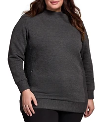 Tribal Plus Long-Sleeve Knit Tunic Sweater