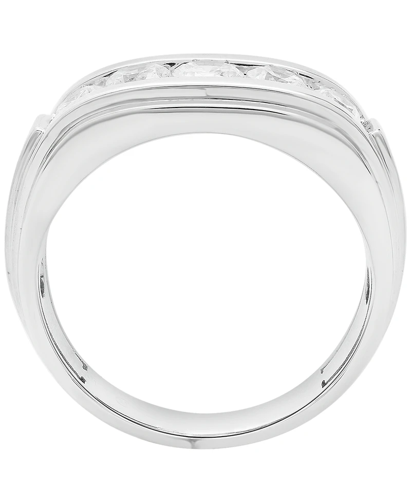 Macy's Men's Diamond (1 ct. t.w.) Five-Stone Band Ring in 10K Two-Tone Gold