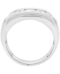 Macy's Men's Diamond (1 ct. t.w.) Five-Stone Band Ring in 10K Two-Tone Gold